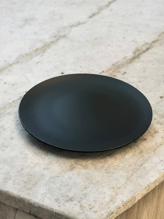 Round Iron Candle Holder Plate – Minimalist Candle Base - Terian Candles LLC